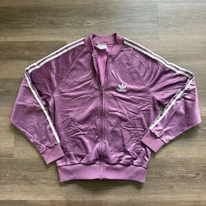 VTG 80s Adidas ATP Keyrolan Track Jacket Men's M Plum Purple Trefoil RARE